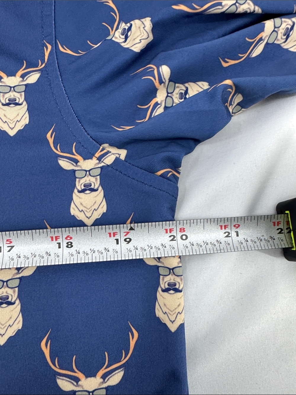 Waggle Golf Mens "Kentucky Buck" Performance Polo in Dusty Blue, sz M - Picture 9 of 11